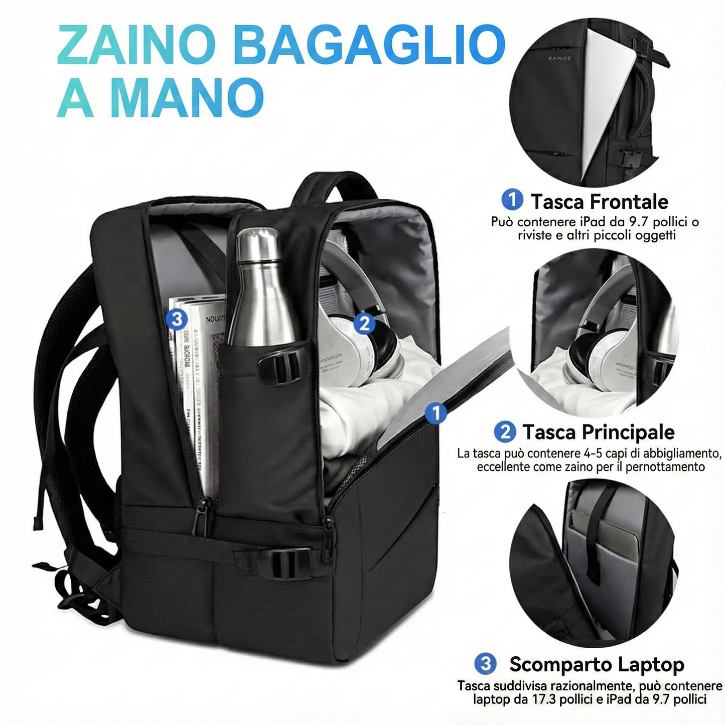 Zaino da Viaggio (30L/35L/45L) | BG-1983